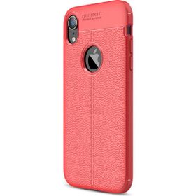 Microsonic Apple iPhone Xr Kırmızı Deri Dokulu Silikon Kılıf