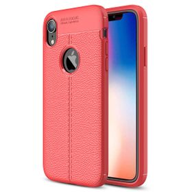 Microsonic Apple iPhone Xr Kırmızı Deri Dokulu Silikon Kılıf