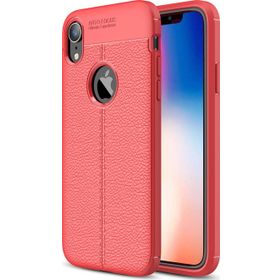 Microsonic Apple iPhone Xr Kırmızı Deri Dokulu Silikon Kılıf
