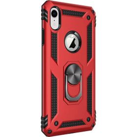 Microsonic Apple iPhone Xr Military Ring Holder Kırmızı Kılıf