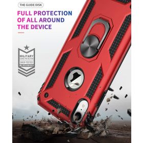 Microsonic Apple iPhone Xr Military Ring Holder Kırmızı Kılıf