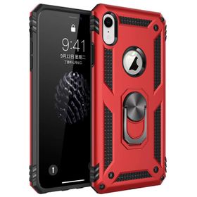 Microsonic Apple iPhone Xr Military Ring Holder Kırmızı Kılıf