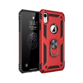 Microsonic Apple iPhone Xr Military Ring Holder Kırmızı Kılıf