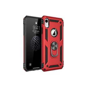 Microsonic Apple iPhone Xr Military Ring Holder Kırmızı Kılıf