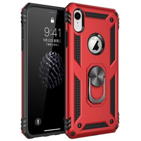 Microsonic Apple iPhone Xr Military Ring Holder Kırmızı Kılıf