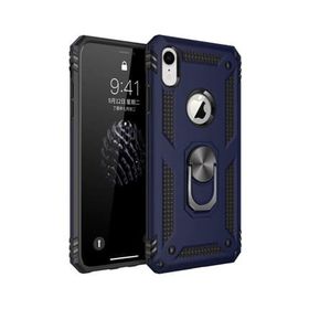 Microsonic Apple iPhone Xr Military Ring Holder Lacivert Kılıf