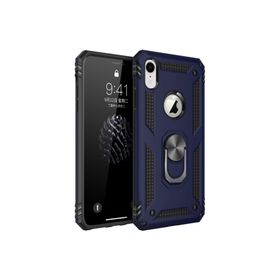 Microsonic Apple iPhone Xr Military Ring Holder Lacivert Kılıf