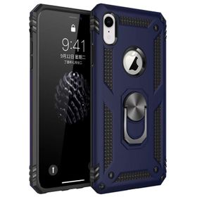 Microsonic Apple iPhone Xr Military Ring Holder Lacivert Kılıf