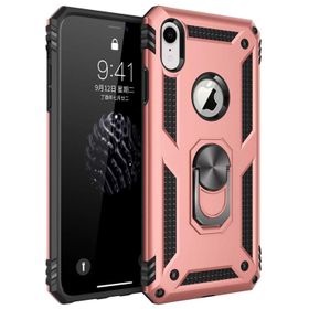 Microsonic Apple iPhone Xr Military Ring Holder Rose Gold Kılıf