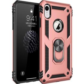 Microsonic Apple iPhone Xr Military Ring Holder Rose Gold Kılıf