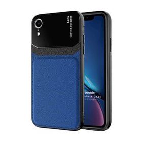 Microsonic Apple iPhone XR Uniq Leather Lacivert Cep Telefonu Kılıfı