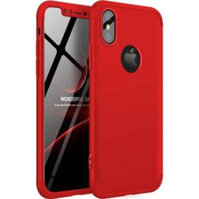 Microsonic Apple iPhone Xs Kırmızı Double Dip 360 Protective Kılıf