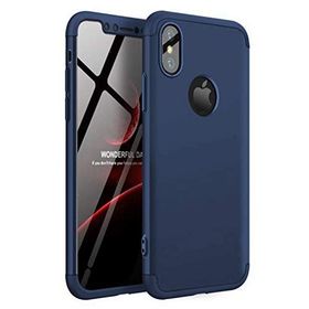 Microsonic Apple iPhone Xs Lacivert Double Dip 360 Protective Kılıf