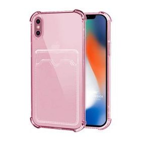 Microsonic Apple iPhone XS Max Card Slot Shock Pembe Cep Telefonu Kılıfı