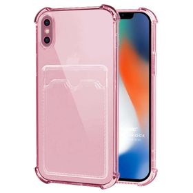 Microsonic Apple iPhone XS Max Card Slot Shock Pembe Cep Telefonu Kılıfı