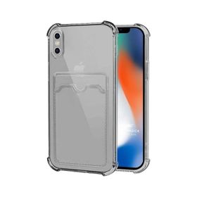 Microsonic Apple iPhone XS Max Card Slot Shock Şeffaf Telefon Kılıfı