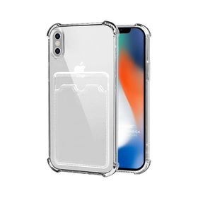Microsonic Apple iPhone XS Max Card Slot Shock Şeffaf Telefon Kılıfı