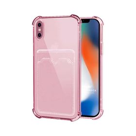 Microsonic Apple iPhone XS Max Card Slot Shock Şeffaf Telefon Kılıfı