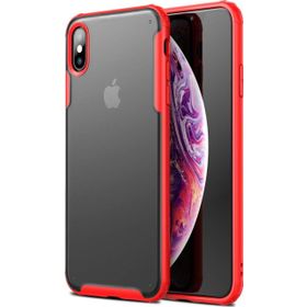 Microsonic Apple iPhone XS Max Frosted Frame Kırmızı Cep Telefonu Kılıfı