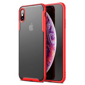Microsonic Apple iPhone XS Max Frosted Frame Kırmızı Cep Telefonu Kılıfı