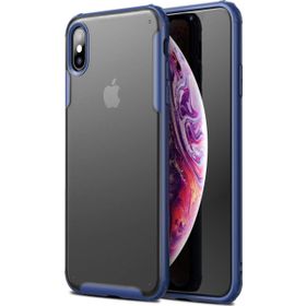 Microsonic Apple iPhone XS Max Frosted Frame Lacivert Cep Telefonu Kılıfı