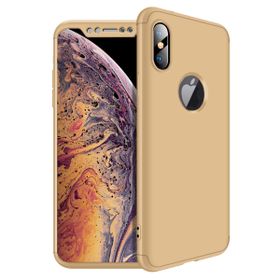 Microsonic Apple iPhone Xs Max Gold Double Dip 360 Protective Kılıf