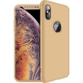 Microsonic Apple iPhone Xs Max Gold Double Dip 360 Protective Kılıf