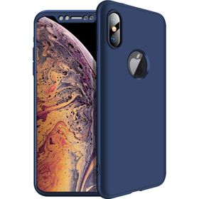 Microsonic Apple iPhone Xs Max Lacivert Double Dip 360 Protective Kılıf