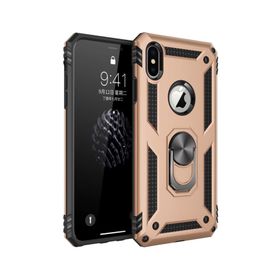 Microsonic Apple iPhone Xs Max Military Ring Holder Gold Kılıf