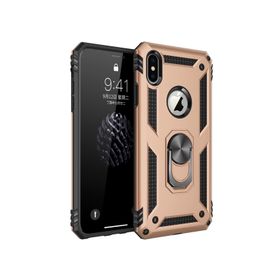 Microsonic Apple iPhone Xs Max Military Ring Holder Gold Kılıf