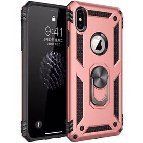 Microsonic Apple iPhone Xs Max Military Ring Holder Gold Kılıf