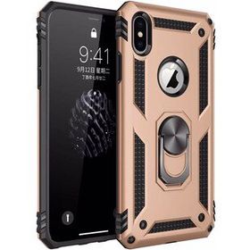 Microsonic Apple iPhone Xs Max Military Ring Holder Gold Kılıf