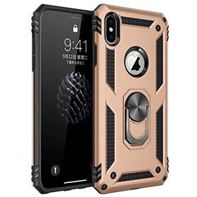 Microsonic Apple iPhone Xs Max Military Ring Holder Gold Kılıf