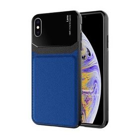Microsonic Apple iPhone XS Max Uniq Leather Lacivert Cep Telefonu Kılıfı