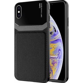 Microsonic Apple iPhone XS Max Uniq Leather Siyah Cep Telefonu Kılıfı