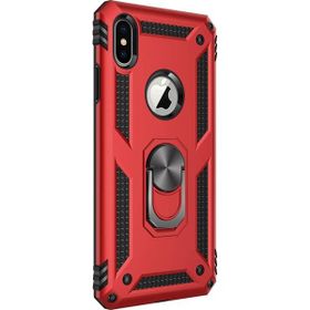 Microsonic Apple iPhone Xs Military Ring Holder Kırmızı Kılıf
