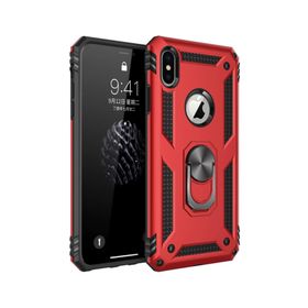 Microsonic Apple iPhone Xs Military Ring Holder Kırmızı Kılıf