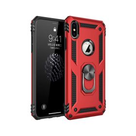Microsonic Apple iPhone Xs Military Ring Holder Kırmızı Kılıf