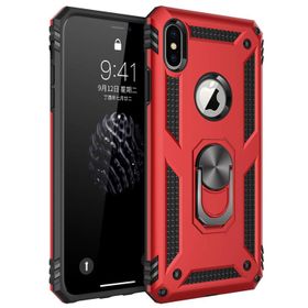 Microsonic Apple iPhone Xs Military Ring Holder Kırmızı Kılıf