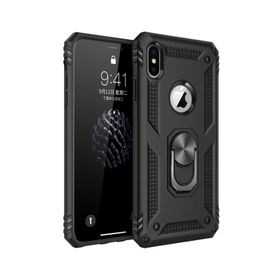 Microsonic Apple iPhone Xs Military Ring Holder Siyah Kılıf