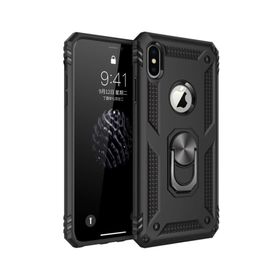 Microsonic Apple iPhone Xs Military Ring Holder Siyah Kılıf