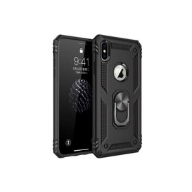 Microsonic Apple iPhone Xs Military Ring Holder Siyah Kılıf