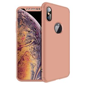 Microsonic Apple iPhone Xs Rose Gold Double Dip 360 Protective Kılıf
