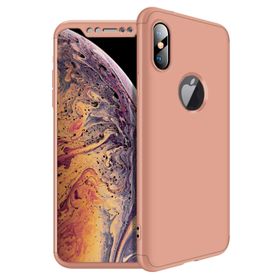 Microsonic Apple iPhone Xs Rose Gold Double Dip 360 Protective Kılıf