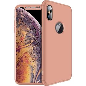 Microsonic Apple iPhone Xs Rose Gold Double Dip 360 Protective Kılıf