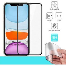 Microsonic Apple Uyumlu iPhone 11 Siyah Seramik Matte Flexible Ekran Koruyucu
