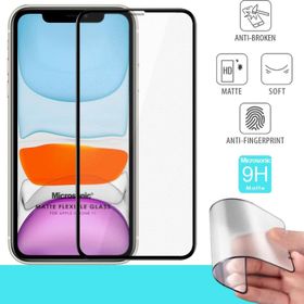 Microsonic Apple Uyumlu iPhone 11 Siyah Seramik Matte Flexible Ekran Koruyucu