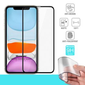 Microsonic Apple Uyumlu iPhone 11 Siyah Seramik Matte Flexible Ekran Koruyucu