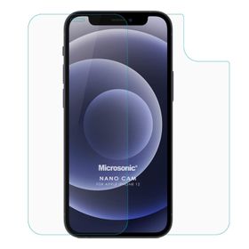 Microsonic Apple Uyumlu iPhone 12 Ön + Arka Nano Cam Ekran Koruyucu