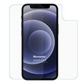Microsonic Apple Uyumlu iPhone 12 Ön + Arka Nano Cam Ekran Koruyucu